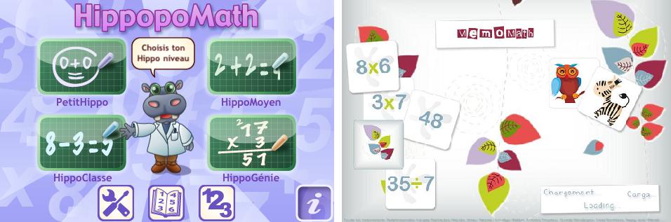 HippopoMath MemoMath apps iPhone iPad